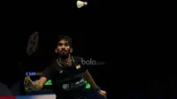 Tunggal putra India, Kidambi Srikanth, berhasil menjadi juara BCA Indonesia Open 2017 di JCC, Jakarta, Minggu (18/6/2017). (Bola.com/Vitalis Yogi Trisna)