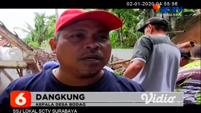 VIDEO: Rumah Kades Bodag di Madiun Tertimpa Tanah Longsor