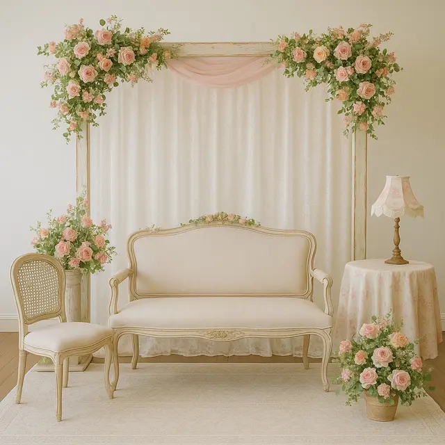 7. Pelaminan Shabby Chic