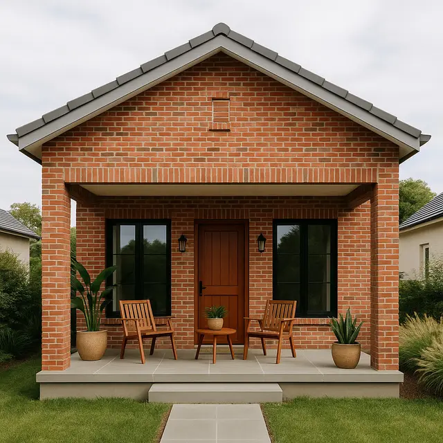 Rumah 6x9 Meter Sederhana di Desa dengan Dinding Ekspos