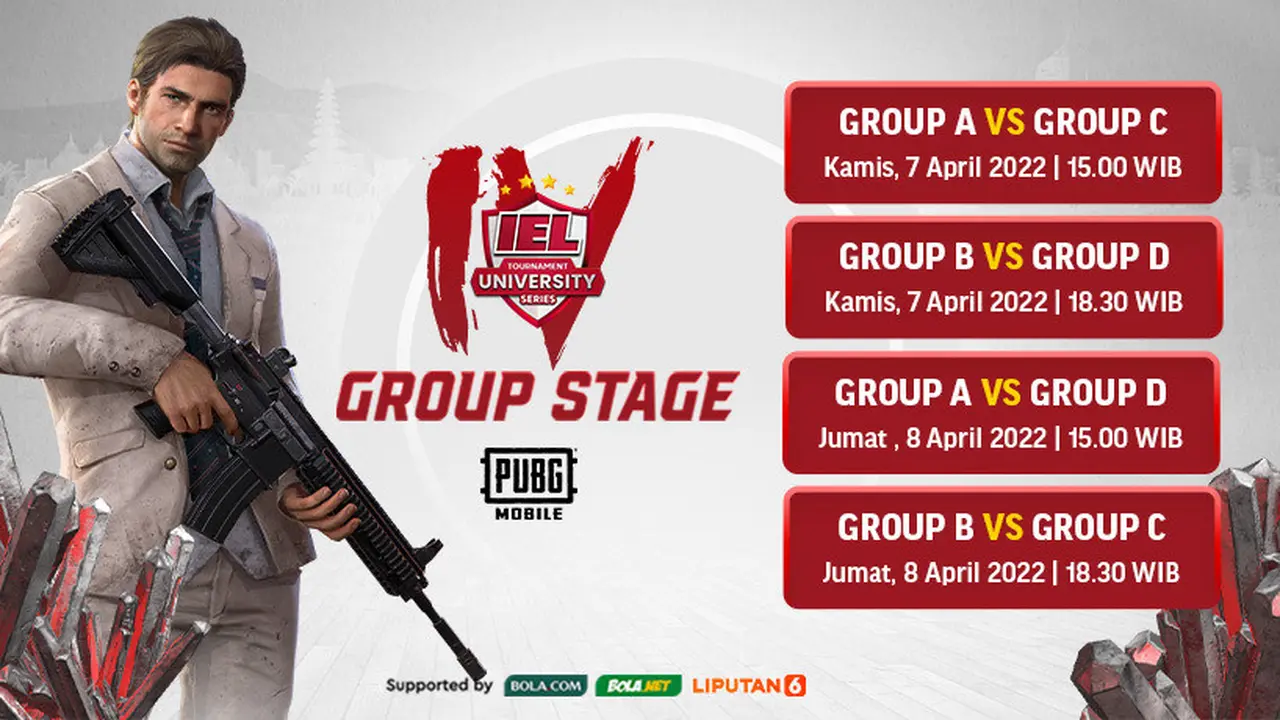 Saksikan Live Streaming IEL University Season 4 PUBGM Group Stage Pekan Kedelapan di Vidio, 7&8 April 2022
