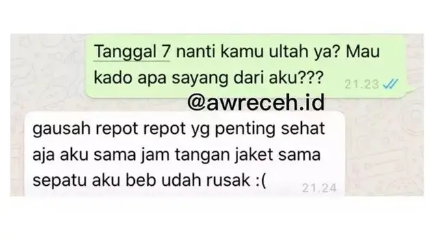 6 Chat Kasih Kado ke Pacar Ini Berakhir Nyesek, Malah Ngelunjak