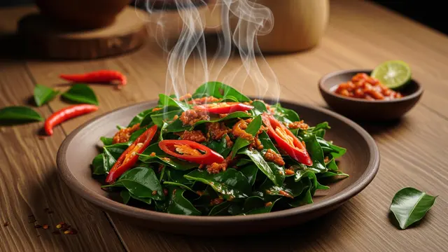 Resep Tumis Genjer Bumbu Terasi ala Rumahan (AI generated)