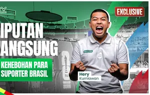 Hebohnya suporter Brasil, saat Starting XI Selecao untuk menghadapi Maroko dalam laga Piala Dunia 2026 di Metlife Stadium, New Jersey, Minggu (14/6/2026) dini hari WIB diumumkan.