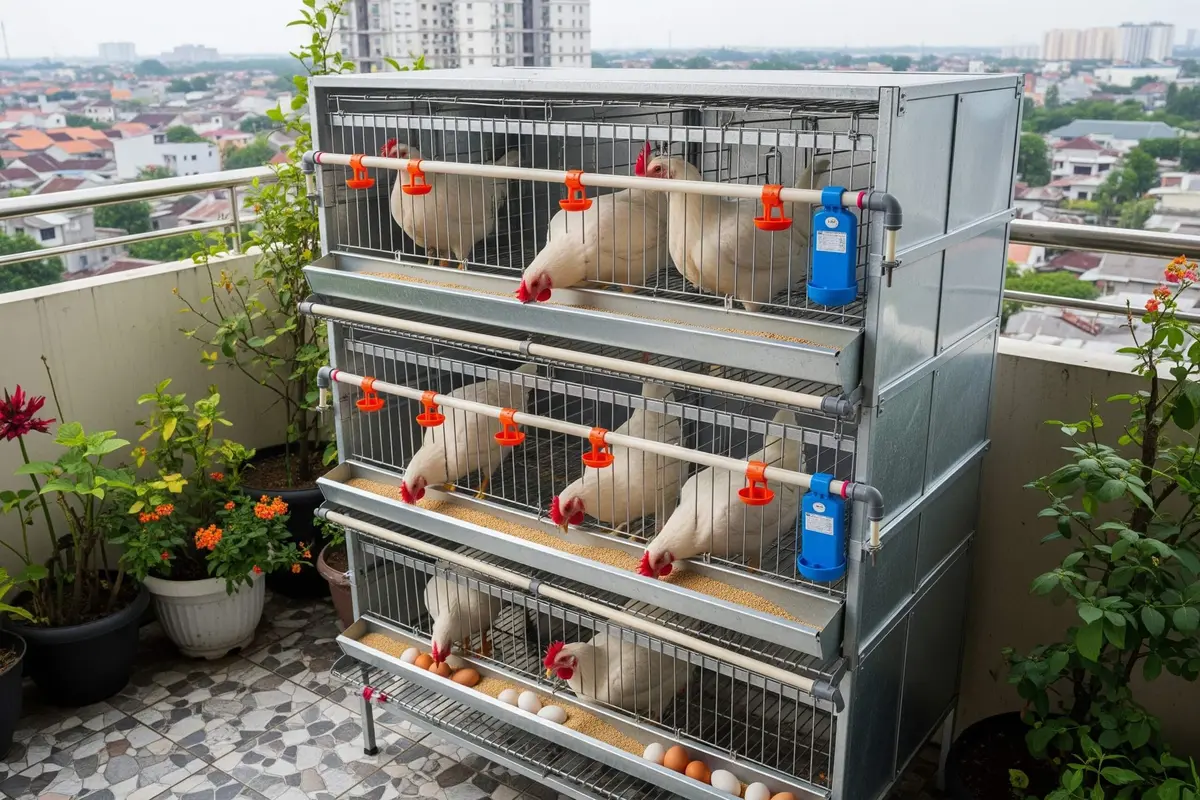 desain kandang ayam yang bikin ayam cepat bertelur