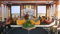 Komisi Pemberantasan Korupsi (KPK) RI menggelar bimbingan teknis (bimtek) di Desa Sukojati untuk penguatan program anti korupsi di desa, selama dua hari, Selasa - Rabu (21-22 Juni 2022).