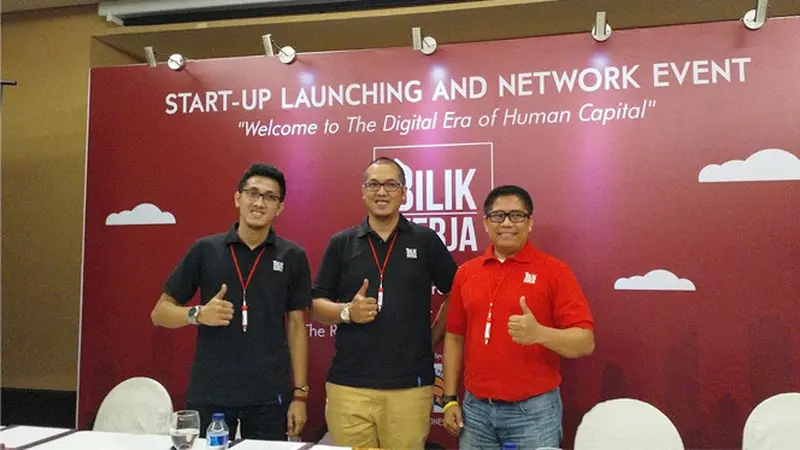 Konferensi pers startup Bilik Kerja. Liputan6.com/Agustinus Mario Damar