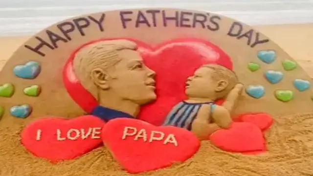 Bertuliskan "HAPPY FATHER'S DAY" dan "I LOVE PAPA"