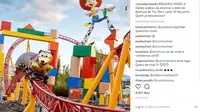 Apakah Anda fans berat film kartun Toy Story? Kabar baik, Disney World Orlando akan segera membuka Toy Story Land khusus untuk Anda. (Foto: Instagram/@coisasdeorlando)