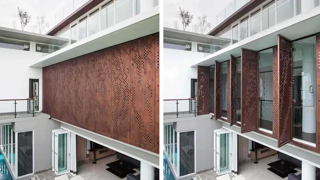 Arsitektur Rumah Kontemporer dengan Material Corten Steel Super Keren