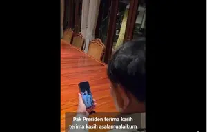 Momen Prabowo Beri Selamat Tim Bulu Tangkis Indonesia Raih Emas
