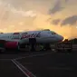 Pesawat Batik Air di Bandara Adi Sucipto, Yogyakarta. (Gideon/Liputan6.com)