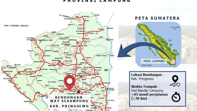 Proyek pembangunan Bendungan Way Sekampung (Sukoharjo) di Kabupaten Pringsewu, Provinsi Lampung. (Foto: Kementerian Pekerjaan Umum dan Perumahan Rakyat atau PUPR)