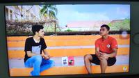 Mantan pemain Persija Jakarta Defri Rizki dalam channel youtube Ichsan Maulana. (Bola.com/Abdi Satria)