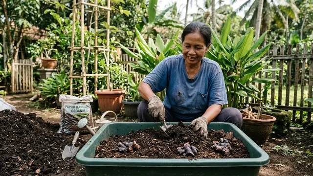 Cara Menanam Kunyit Hitam agar Tumbuh Subur dan Siap Dipanen/AI Generated