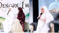 8 Potret Celine Evangelista Pakai Gamis Putih saat Jadi Bintang Tamu di Kajian Bali Muslim Festival, Angggun dan Memukau