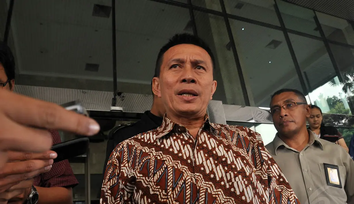 Namun kedatangan Ketua KY, Suparman Marzuki, kali ini bukan dalam rangka pemeriksaan perkara tertentu, melainkan diundang pimpinan KPK, Jakarta, Senin (6/10/14). (Liputan6.com/Miftahul Hayat)