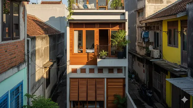 Rumah 3 Lantai dengan Rooftop