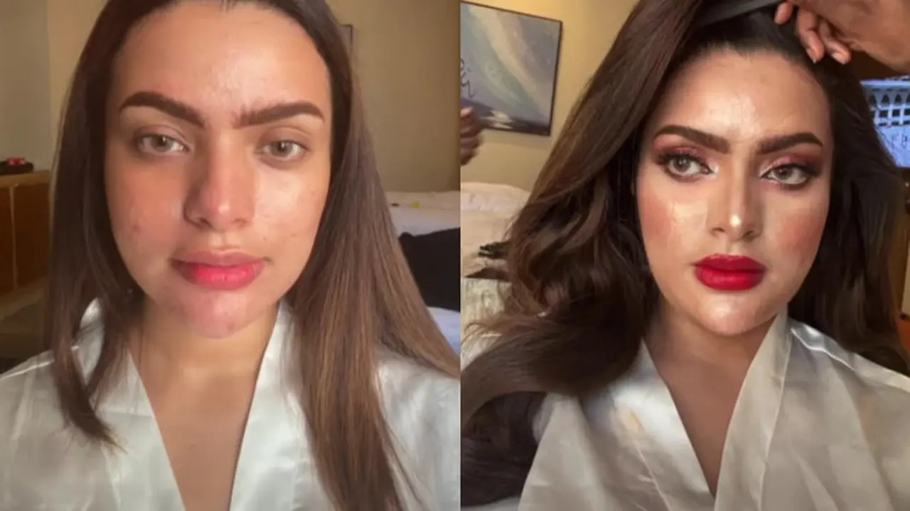 Sarah Ahmad coba MUA di Arab