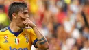 2. Paulo Dybala - Meski baru memperpanjang kontrak dengan Juventus, MU belum menyerah untuk mendapatkannya. Setan Merah disebut menyiapkan nomor tujuh untuk menggodanya pindah ke Old Trafford. (AFP/Marco Bertorello)