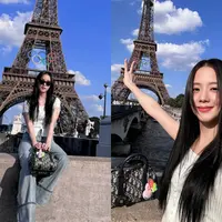 Usai hadiri show Dior Haute Couture, Jisoo BLACKPINK menikmati indahnya kota Paris yang begitu cantik [@sooyaaa__]