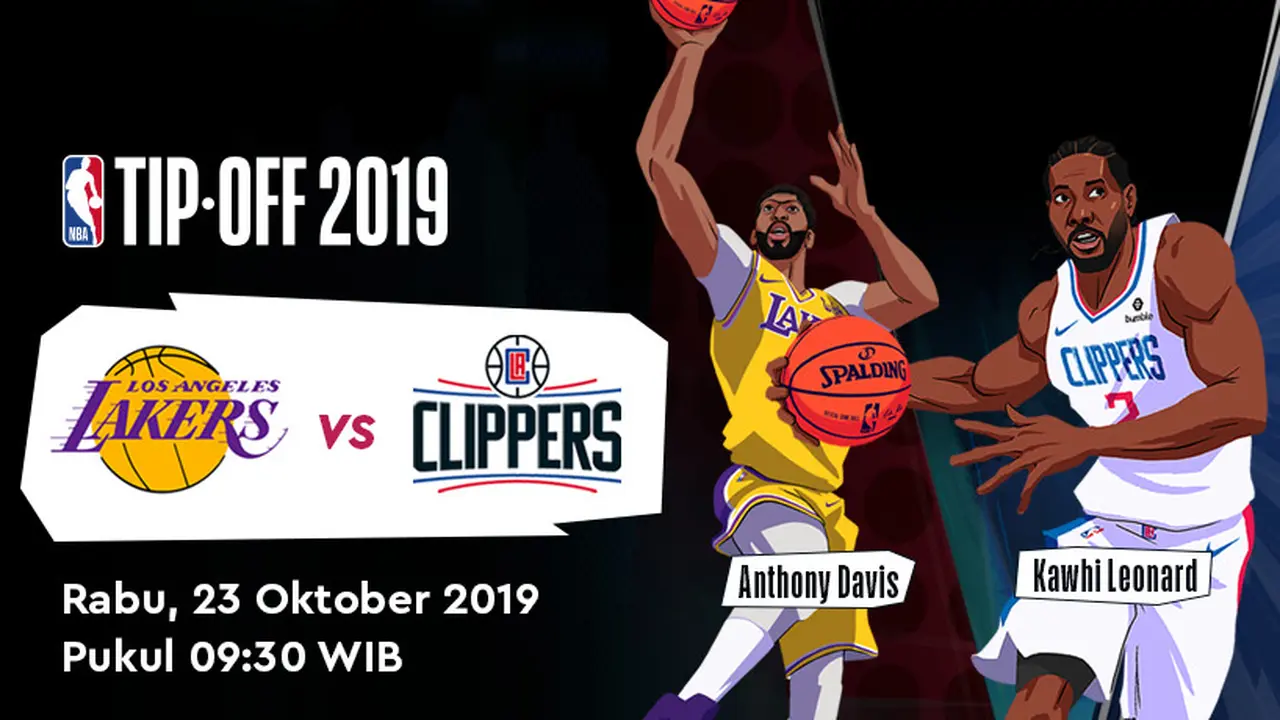 Saksikan Live Streaming Laga Pembuka NBA Musim 2019/2020 Antara, LA Lakers vs LA Clippers. Sumberfoto: Vidio