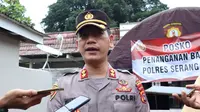 Kapolres Serang Kota, AKBP Maruli Ahiles Hutapea, Buka Posko Laporan Korban Banjir Kota Serang. (Kamis, 10/03/2022).