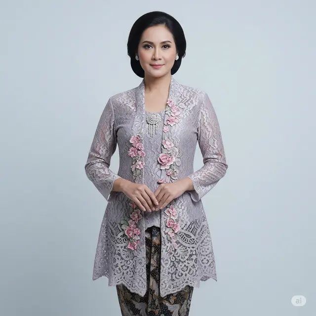 8 Model Baju Brokat Terbaru Usia 40-an yang Elegan dan Sopan