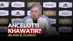 Berita video Pelatih Real Madrid, Carlo Ancelotti, mengungkapkan hal yang bisa membuatnya khawatir saat menghadapi Barcelona pada semifinal Piala Super Spanyol 2021/2022.