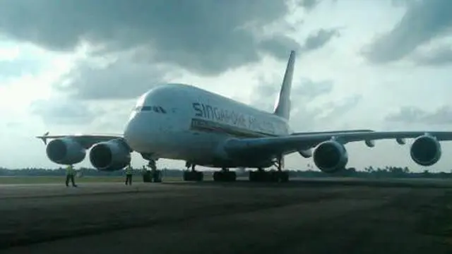 Singapore airlines di Bandara Soekarno Hatta. merdeka.com/Mitra Ramadhan
