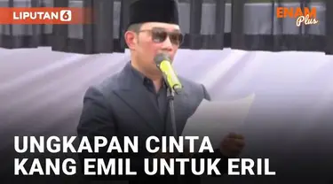 Ayah Mendiang Eril, Ridwan Kamil mengungkapkan sepenggal rasa cintanya di depan kuburan sang anak.