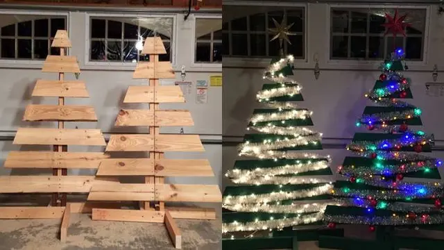 Tidak Harus Mewah, Ini 7 Potret Pohon Natal dari Barang Bekas