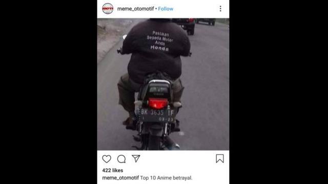 Berbagai hal bisa dijadikan Meme menarik, tidak terkecuali yang berkaitan dengan otomotif.