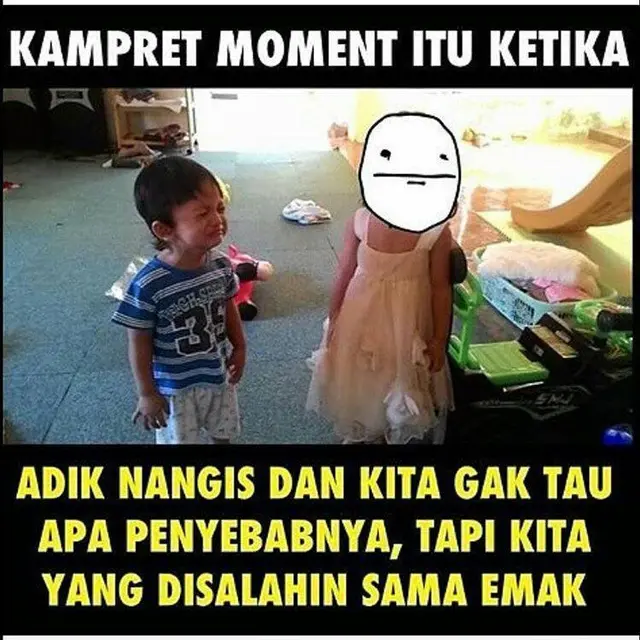 Meme Kocak Derita Punya Adik Ini Bikin Ketawa Geli
