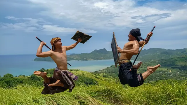 ilustrasi tradisi paresean lombok