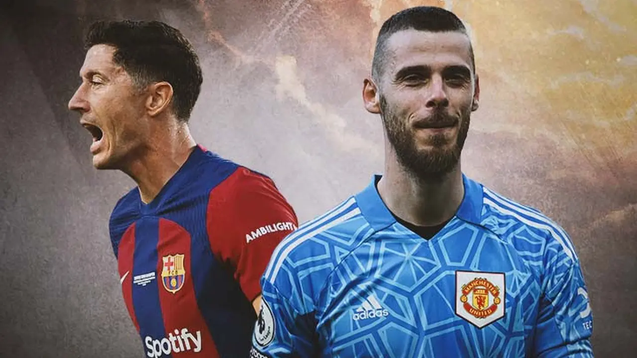 Ilustrasi - Robert Lewandowski, David De Gea