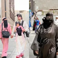 Aurel Hermansyah dan Atta Halilintar kini tengah menjalani ibadah umrah bersama Ameena. [Foto: IG/aurelie.hermansyah].