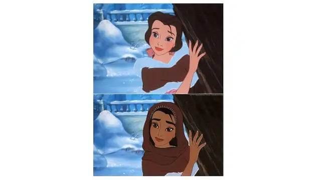 Ilustrasi Princess Disney Jadi Etnis Berbeda