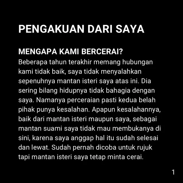 Pengakuan Steno Ricardo, mantan suami Mawar AFI