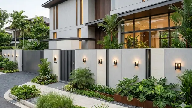 Pagar Beton Minimalis dengan Sentuhan Modern