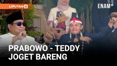 VIDEO: Asyik Banget, Prabowo-Teddy Joget bareng