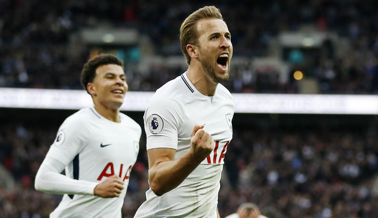1. Harry Kane (Tottenham Hotspur) - 21 Gol (1 Penalti) Gol. (AFP/Ian Kington)