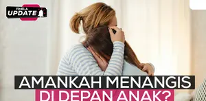 Fimela Mom - Amankah Menangis di Depan Anak?