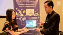 CEO digitalexchange.id Duwi Sudarto Putro (kanan) di sela-sela peluncuran digitalexchange.id di Tangerang Selatan, Jumat (28/6/2019). PT Anabatic Technologies meluncurkan digitalexchange.id (DEX) untuk memudahkan masyarakat melakukan jual beli dan pengelolaan aset digital. (Liputan6.com/HO/Iwan)