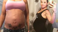 Walau sedang hamil, perut Stacie Venagro tak terlihat buncit, justru berotot. Wow!