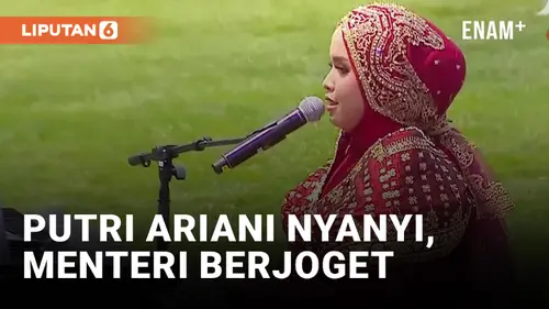 VIDEO: Nyanyi Rungkad, Putri Ariani Sihir Peserta Upacara di Istana Negara