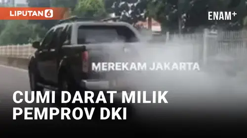 VIDEO: Viral Mobil Plat Merah Ngebul Asap di Jalanan