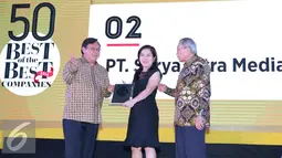 Forbes Indonesia kembali mengadakan pemberian penghargaan kepada 50 perusahaan terbaik di Indonesia dalam daftar "Best of the best 2016" dan SCM kembali masuk didalamnya di Jakarta, Kamis (20/10). (Liputan6.com/Angga Yuniar)