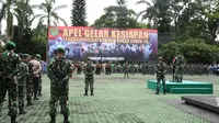 Apel Kesiapan Tenaga Vaksinator dan Tracer Covid-19 di Lapangan Makodam III/Siliwangi, Kota Bandung, Rabu (10/2/2021). (Foto: Dok. Pengdam)