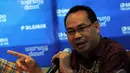 Salah satu pembicara memaparkan pendapatnya dalam acara diskusi Polemik Bukan Parlemen Biasa, di Jakarta, Sabtu (11/10/2014) (Liputan6.com/Faisal R Syam)